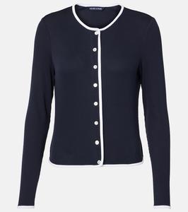 Кардиган Wilmer из хлопковой смеси Veronica Beard, темно-синий