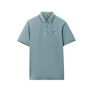 Мужская поло HLA, suction and drainage/cooling/antibacterial/anti-mite-light blue h8