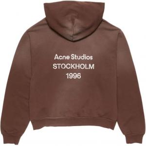 Худи с принтом Acne Studios, chocolates коричневый