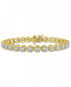 Браслет-теннис с сертифицированными бриллиантами IGI (10 карат) из 14-каратного желтого золота Macy's, Yellow Gold