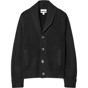 COS Трикотажный свитер мужской черный