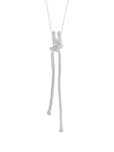 Подвеска-ожерелье с узлом "беседочный" Angela Lago, серебристый