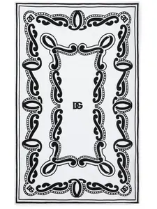 Пляжное полотенце с принтом DOLCE & GABBANA, белый