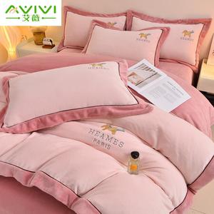 AVIVI Комплект постельного белья 1,5 м, 4 предмета, простыня, пододеяльник 200x230 см