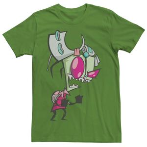 Мужская футболка Invader Zim с угрожающим смехом и усталостью Gir с изображением портрета Nickelodeon