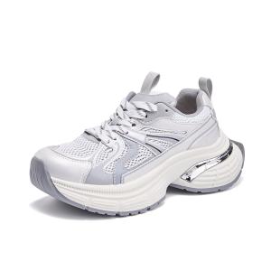 La Chapelle Женские кроссовки с низким верхом и массивной подошвой, устойчивые к истиранию, белые