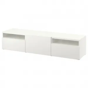 Тумба под ТВ, белый, 180x42x39 см, LAPPVIKEN, плавное закрывание BESTÅ IKEA
