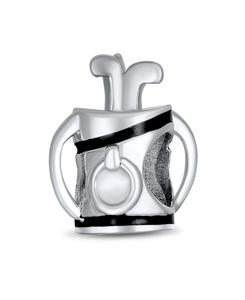 Подвеска в виде сумки для гольфа и клюшек, серебряная, для европейского браслета Bling Jewelry, Silver