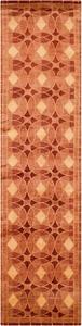 Ковер-дорожка SAFAVIEH, 79 x 305 см, Tibetan Collection, Rust, ручной вязки, современная шерсть, идеален для помещений с высокой проходимостью в гостиной, спальне (TB281A)