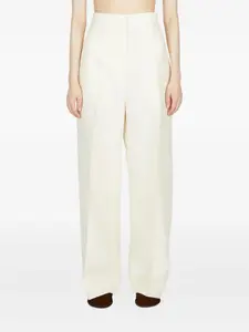 Брюки со складками THE ROW, белый