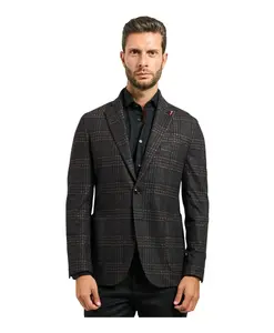 Куртка в клетку из шерстяной смеси, антрацитового цвета. Mulish, серый