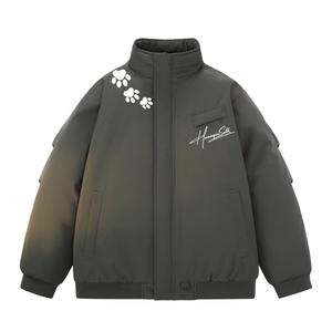 Пуховик Unisex Stand Collar Thickened HUANQIU, темно-серый