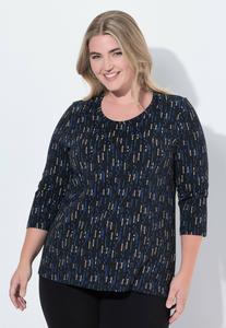 Топ Ulla Popken Long sleeved top, Black