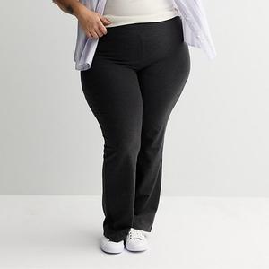 Плюс сайз леггинсы с высокой посадкой и расклешенным низом Sonoma Goods For Life, Dark Pewter