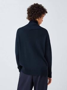 Минo свитер с воронкообразным воротником из чистой шерсти MM by MaxMara, Navy