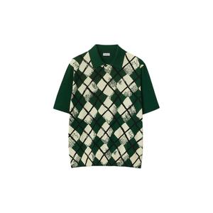 Фактурная поло с рубчиком Burberry, зеленый