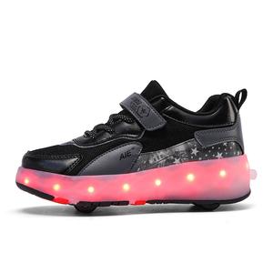 Амортизирующие устойчивые нескользящие дышащие противоударные детские повседневные кроссовки с защитой от истирания ADOONGA, черный