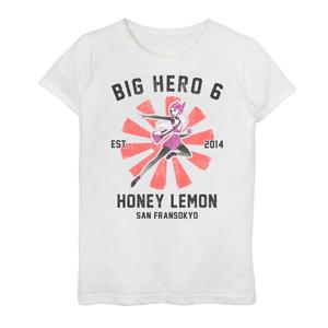 Футболка с плакатом Disney's Big Hero 6 для девочек 7–16 лет, медово-лимонная Licensed Character