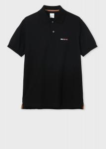 Рубашка-поло с короткими рукавами "Signature Stripe Bar" Paul Smith, цвет Black 8