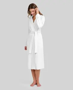 Женский ночной халат с перекрестной застежкой Lohe, белый
