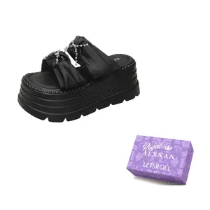 Alxnan Женские противоскользящие шлепанцы Black, цвет Black