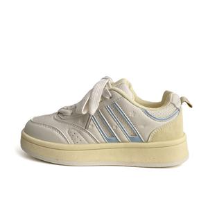 Alxnan Женские низкие скейтерские кроссовки желто-синие, цвет Yellow Blue