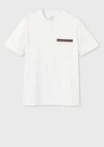 Футболка с коротким рукавом и фирменными полосками и карманом