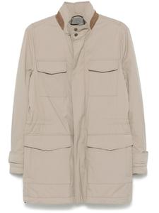 Утепленное пальто Kiton, серый