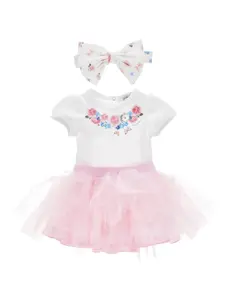 Комплект для новорожденного с цветочным принтом Monnalisa, белый