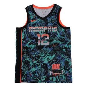 Майка Nike NBA Retro Basketball Jersey/Vest Gray Memphis Grizzlies Morant No. 12 Green, зеленый