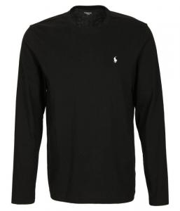 Лонгслив мужской Polo Ralph Lauren хлопковый однотонный, черный