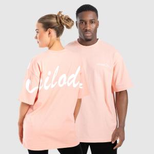 SMILODOX Мужская футболка оверсайз Liquid Brail Pink