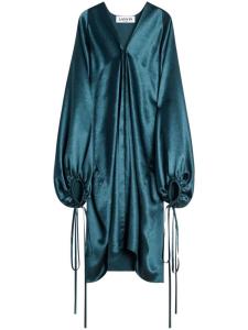 Lanvin атласное платье миди, синий