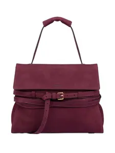 Сумка через плечо Tie Me среднего размера из замши Moschino, красный