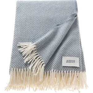 Плед из коллекции SCHÖNER WOHNEN Zen с бахромой, уютный плед Schöner Wohnen-Kollektion, Nachtblau