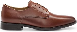 Мужские дерби-оксфорды BOSS Colby из мягкой кожи, коричневый