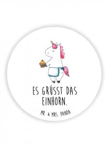 Mr. & Mrs. Panda Магнит на холодильник в виде кекса с единорогом и надписью белого цвета