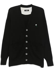 Кардиган Undercover с цветочной аппликацией, черный