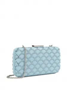 Сумка-клатч в форме русалки с чешуйчатым узором, украшенная кристаллами Sergio Rossi, синий