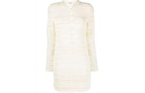 Платье женское Saint Laurent с длинными рукавами, белый