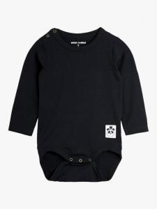 Детское боди с длинным рукавом Mini Rodini, черный