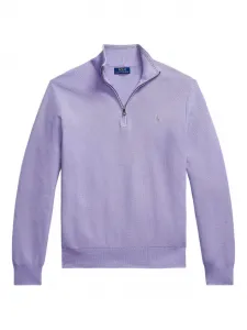 Свитер с воротником на молнии Polo Ralph Lauren, фиолетовый