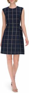 Женское рабочее платье Calvin Klein без пояса с имитацией запаха, Indigo/Tiger Eye