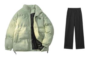 BRUMAIRE Пуховик Unisex, Fruit Green Puffer Jacket (Comes with Casual Pants)