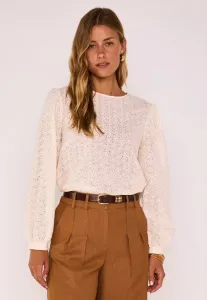 Блузка с вышивкой далма Maison 123, Creme