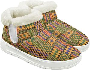 Женские зимние ботинки до щиколотки с искусственным мехом, теплые зимние прогулочные ботинки с мемори-пеной Fuojuvelie, Orange