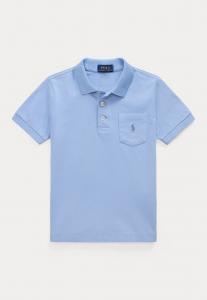 Поло COTTON JERSEY POCKET POLO SHIRT Polo Ralph Lauren, синий