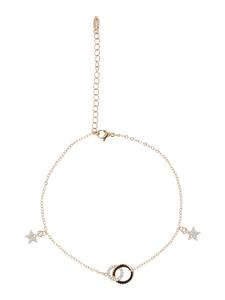 Faina Женский браслет на щиколотку из розового золота и белого цвета