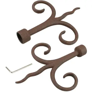 Наконечники для карниза Liedeco «Диана», (комплект, 2 шт.), для карнизов Ø 16 мм, цвет rostbraun