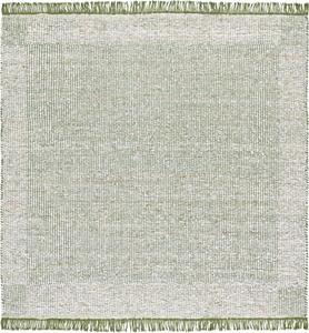 Ковер SAFAVIEH, 183 x 183 см, Natura Collection, Green & Ivory, ручная работа из шерсти, идеально для гостиной, столовой, спальни (NAT259Y)